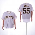 Men/Youth's Pirates 55 Josh Bell White Cool Base Jersey
