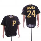 Men/Youth's Pirates Chris Archer Black Cool Base Jersey