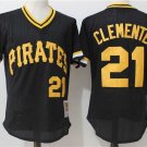 Men/Youth's Pittsburgh Pirates #21 Roberto Clemente Black Cooperstown Jersey