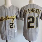Men/Youth's Pittsburgh Pirates #21 Roberto Clemente Gray 1997 Throwback  Jersey