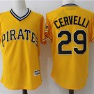 Men/Youth's Pittsburgh Pirates #29 Francisco Cervelli Yellow M&N Throwback Pullover Jersey