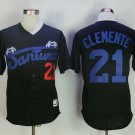 Men/Youth's Puerto Rico Cangrejeros de Santurce 21 Roberto Clemente Black Throwback Jersey
