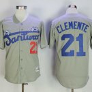 Men/Youth's Puerto Rico Cangrejeros de Santurce 21 Roberto Clemente Gray Throwback Jersey