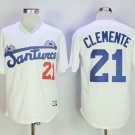 Men/Youth's Puerto Rico Cangrejeros de Santurce 21 Roberto Clemente White Throwback Jersey