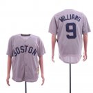 Men/Youth's Red Sox 9 Ted Williams Gray Cooperstown Cool Base Jersey