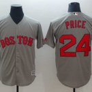 Men/Youth's Red Sox 24 David Price Gray Cool Base Jersey