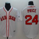 Men/Youth's Red Sox 24 David Price White Cool Base Jersey