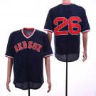Men/Youth's Red Sox 26 Wade Boggs Navy Mesh Throwback Jersey