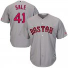 Men/Youth's Red Sox 41 Chris Sale Gray Cool Base Jersey