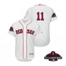 Men/Youth's Red Sox White #11 Rafael Devers Flex Base 2018 World Series Champions Jersey