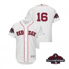 Men/Youth's Red Sox White #16 Andrew Benintendi Flex Base 2018 World Series Champions Jersey