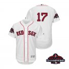 Men/Youth's Red Sox White #17 Nathan Eovaldi Flex Base 2018 World Series Champions Jersey