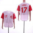 Men/Youth's Reds 17 Chris Sabo White Throwback Jersey