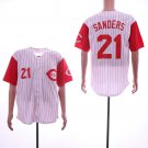 Men/Youth's Reds 21 Deion Sanders White Throwback Jersey