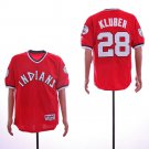 Men/Youth's Reds 28 Corey Kluber Red Throwback Jersey