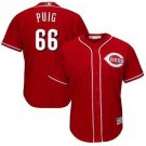 Men/Youth's Reds 66 Yasiel Puig Red Cool Base Jersey