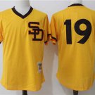 Men/Youth's San Diego Padres #19 Tony Gwynn Gold 1982 Cooperstown Jersey
