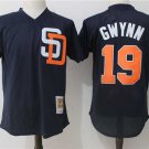 Men/Youth's San Diego Padres #19 Tony Gwynn M&N Navy Blue Throwback Jersey
