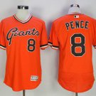 Men/Youth's San Francisco Giants #8 Hunter Pence Orange Throwback Flexbase Jersey