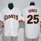 Men/Youth's San Francisco Giants #25 Barry Bonds White M&N Throwback Jersey