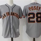 Men/Youth's San Francisco Giants #28 Buster Posey Gray Alternate Jersey