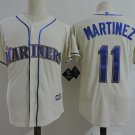 Men/Youth's Seattle Mariners #11 Martinez Cream Jersey