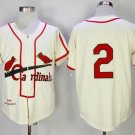 Men/Youth's St. Louis Cardinals #2 Red Schoendienst Cream 1946 M&N Jersey
