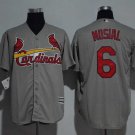Men/Youth's St. Louis Cardinals #6 Stan Musial Gray Jersey