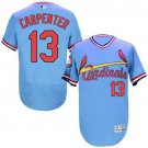 Men/Youth's St. Louis Cardinals #13 Matt Carpenter Light Blue Cooperstown Flexbase Jersey