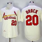 Men/Youth's St. Louis Cardinals #20 Lou Brock Cream 1967 Throwback Jersey