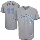 Men/Youth's Toronto Blue Jays #11 Kevin Pillar Gray Father's Day Flexbase Jersey