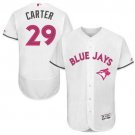 Men/Youth's Toronto Blue Jays #29 Joe Carter White Mother's Day Flexbase Jersey