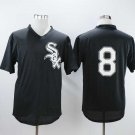 Men/Youth's White Sox 8 Bo Jackson Black Throwback BP Jersey