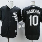 Men/Youth's White Sox 10 Yoan Moncada Black Cool Base Jersey