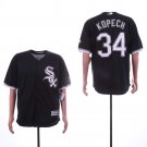 Men/Youth's White Sox 34 Michael Kopech Black Cool Base Jersey