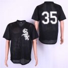 Men/Youth's White Sox 35 Frank Thomas Black Mesh Jersey