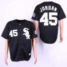 Men/Youth's White Sox 45 Michael Jordan Black Cooperstown Jersey
