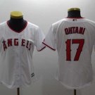 Women Angels 17 Shohei Ohtani White Cool Base Jersey