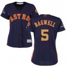 Women Astros #5 Jeff Bagwell Navy 2018 Gold Program Jersey