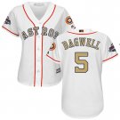 Women Astros #5 Jeff Bagwell White 2018 Gold Program Jersey