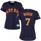 Women Astros #7 Craig Biggio Navy Gold Program Cool Base Jersey