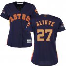 Women Astros #27 Jose Altuve Navy 2018 Gold Program Jersey