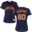 Women Astros #60 Dallas Keuchel Navy 2018 Gold Program Jersey