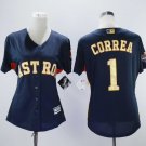 Women Astros 1 Carlos Correa Navy 2018 Gold Program Jersey