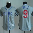 Women Chicago Cubs #9 Javier Baez Gray Jersey