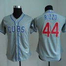 Women Chicago Cubs #44 Anthony Rizzo Gray Jersey