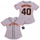 Women Giants 40 Madison Bumgarner Gray Cool Base Jersey