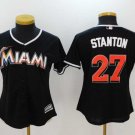 Women Miami Marlins #27 Giancarlo Stanton Black Jersey