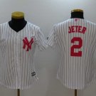Women New York Yankees #2 Derek Jeter White Mother's Day Jersey