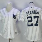 Women New York Yankees #27 Giancarlo Stanton White Jersey